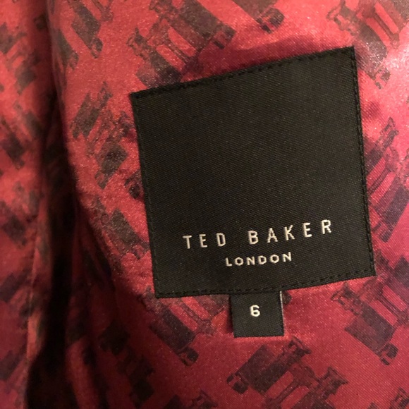 Ted Baker London Blue Wool Suit Set Blazer Jacket Size 6 and Size 40R Pants - Picture 4 of 11